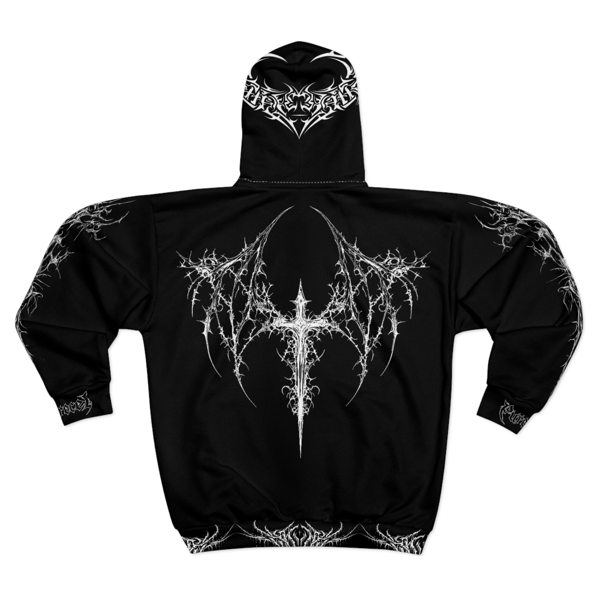 Gothic Gym Hoodie — Purecel Athletic Zip Sweatshirt