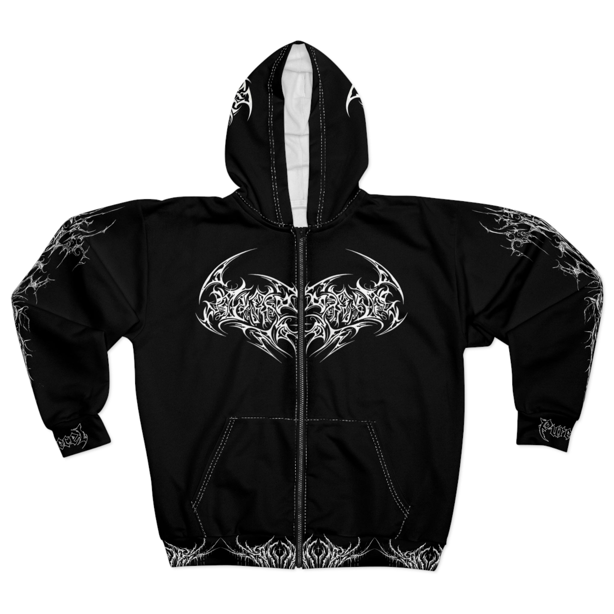 Gothic Gym Hoodie — Purecel Athletic Zip Sweatshirt